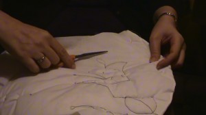 Pulling Threads Through And Knotting Pulling Threads Through And Knotting