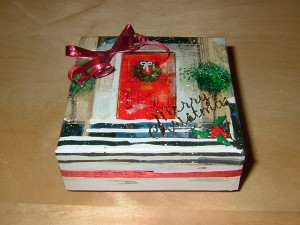 Finished Handmade Christmas Card Gift Box