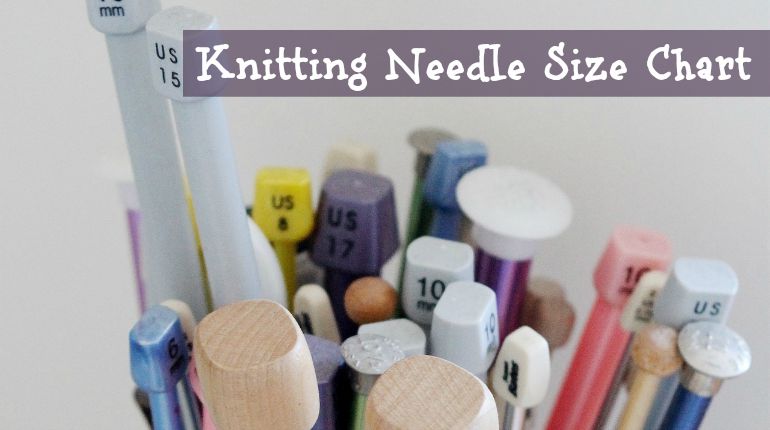 Knitting Needle Metric Us Uk Size Conversion Chart
