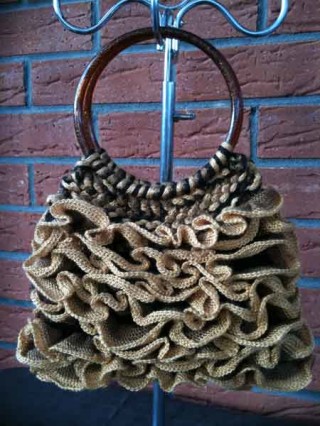 Salsa Ribbon Yarn Knitted Handbag