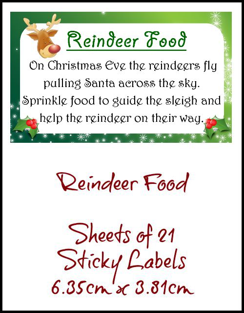 Sticky Labels - Reindeer Food