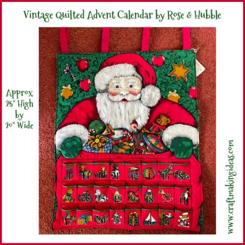 Santa and Toys - Vintage Advent Calendar by Rose and Hubble