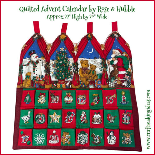 Vintage Quilted Christmas Advent Calendar design by Rose & Hubble