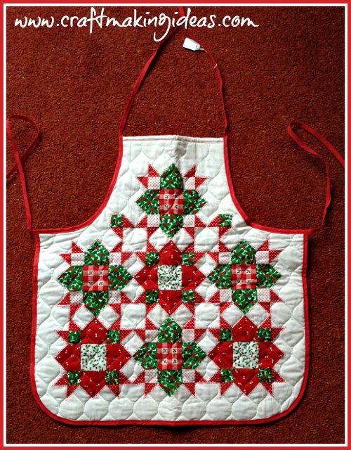 Adult Quilted Christmas Apron