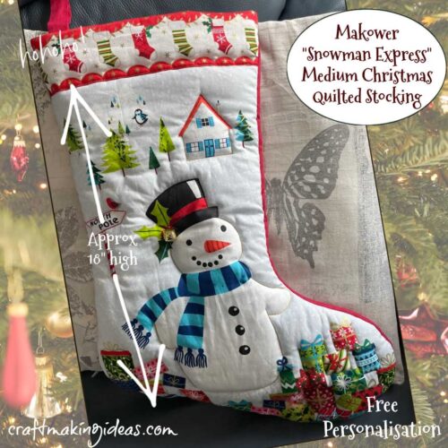 Snowman Express - Makower Quilted Christmas Stocking