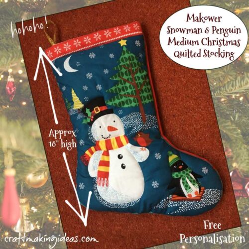Snowman and Penguin - Makower Christmas Stocking
