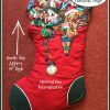 Vintage Nutex Night Before Christmas, Quilted Christmas Stocking