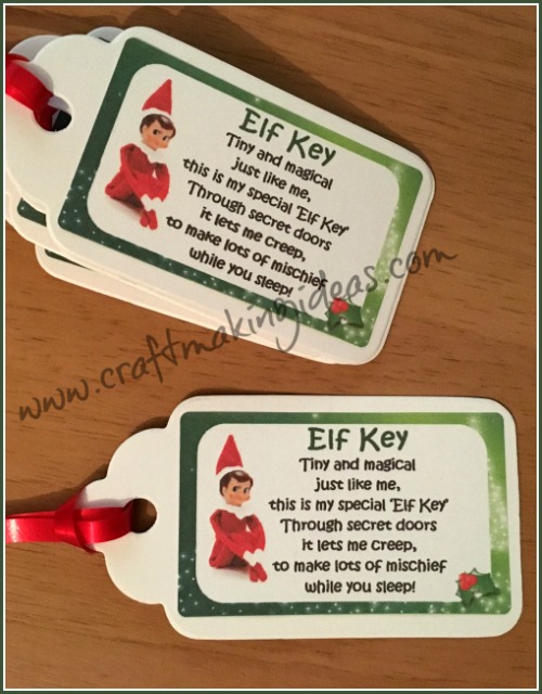 Christmas Elf MAgic Key Tag