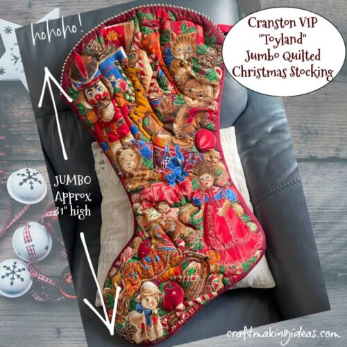 Cranston VIP Toyland - Quilted Christmas Stocking