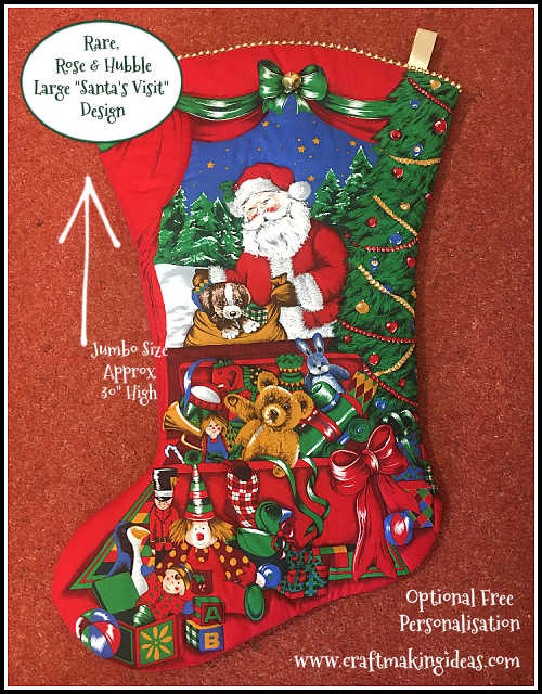 oversized stocking vintage stocking quilted stocking Handmade quilt christmas stocking