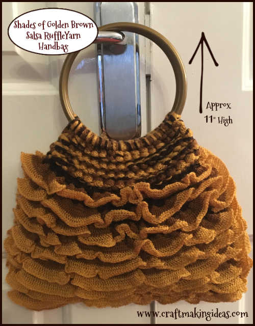 Golden Brown Salsa Ribbon Yarn Handbag