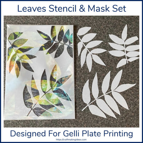 Leaves Stencil and Mask Set incl Background Sheet