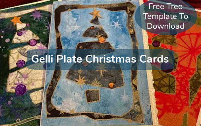 Gelli Plate Christmas Cards