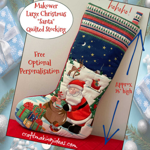 Santa Delivery Time Large Christmas Stocking by Makower