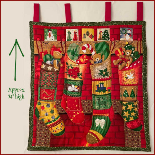 Seasons Greetings Quilted Christmas Advent Calendar - Vintage Design by Fabri-Quilt