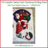 VIP Cranston Christmas Stocking Panel - Santas Visit Fabric Half Panel Right Facing Toe (unquilted)