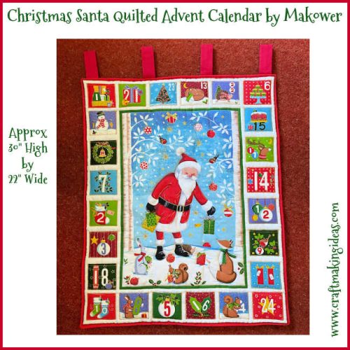 Christmas Santa Quilted Christmas Advent Calendar by Makower