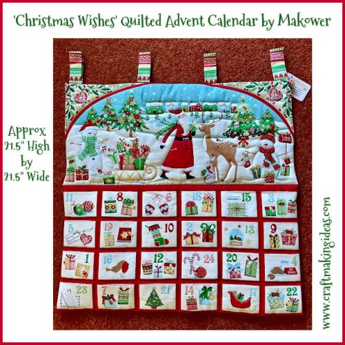 Christmas Wishes -Fabric Advent Calenda, design by Makower