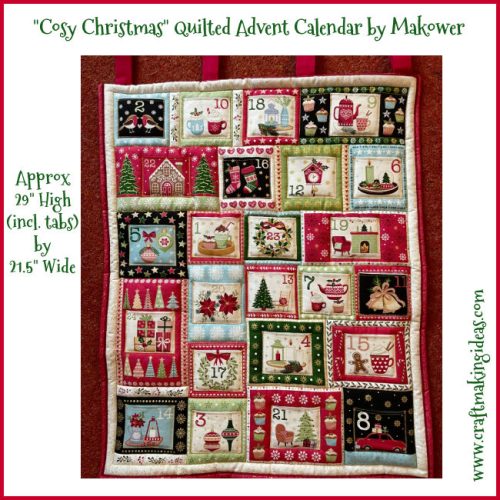 Finished Quilted "cosy christmas" advent calendar