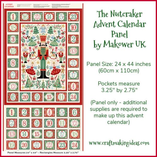 The Nutcracker Advent Calendar Panel by Makower UK