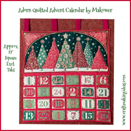 A finished quilted advent calendar, Adorn by Makower